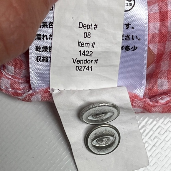Eddie Bauer Classic Fit Vintage Women's Pink Check Button Down Top Blouse, Small - Picture 8 of 11